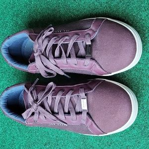 Ted Baker Canvas Leather Sneaker Burgundy